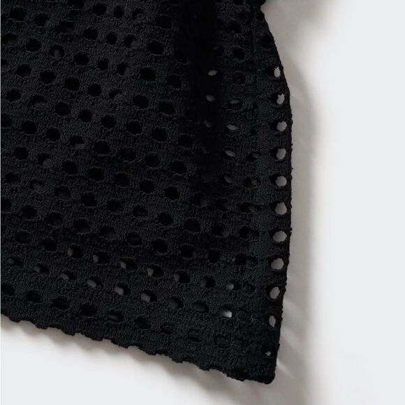 Mango Openwork Cotton Blend Dress - Picture 3 of 9
